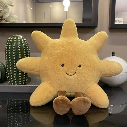 Moon & Sun Plushie: Adorable Weather Decor for Kids' Rooms & Sofas