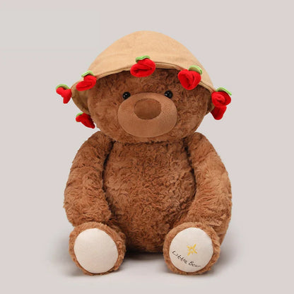 Teddy Bear with Roses Plush Toy Romantic Gift
