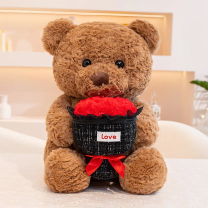 Rose Bear Plush Doll