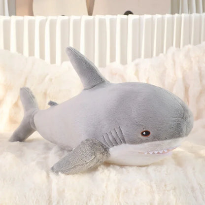 55cm Blue Shark Plush Toy - Soft Cartoon Marine Animal Hug Pillow