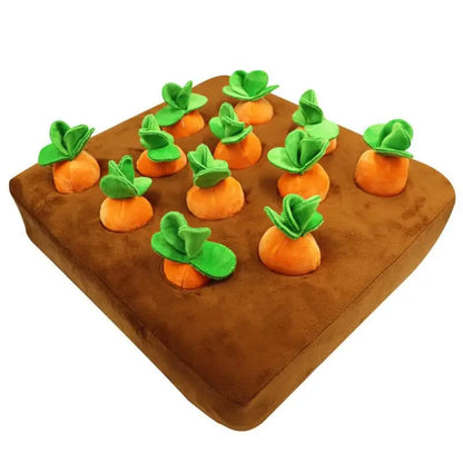 Pet Carrot Plush Toy - Interactive Chew & Sniff Training for Dogs