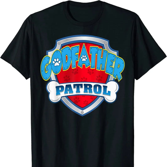 GodFather Dog Patrol Shirt Funny Gift Birthday Party Family T-Shirt