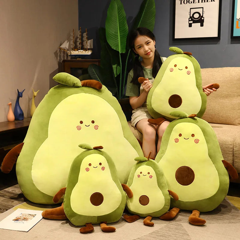 Giant Avocado Plush Toy - Soft, Cuddly Fruit Cushion for Kids & Gifts