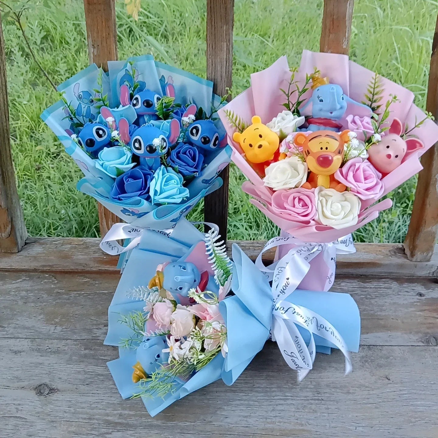 Plush Cartoon Bouquet Soft Doll for Gifts