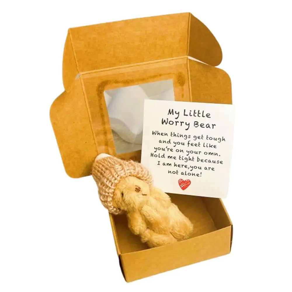 Mini Plush Teddy Bear Gift Box with Inspirational Card