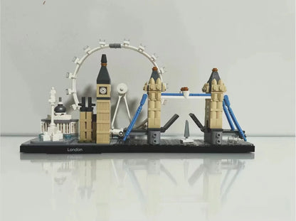New York London Pairs Dubai Lanmark City Skyline Building Blocks