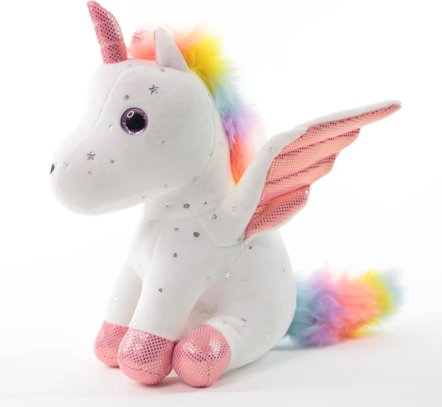 Rainbow Pink Unicorn Plush Soft Stuffed Animal Toy
