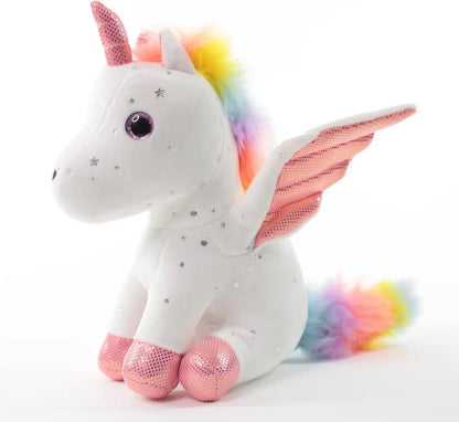 Rainbow Pink Unicorn Plush Soft Stuffed Animal Toy