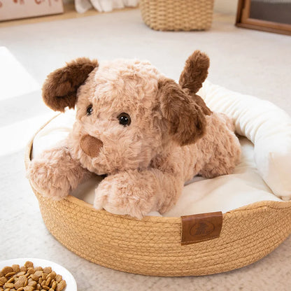 Cute Lying Dog Plush Toy - Soft Cartoon Puppy Pillow for Kids' Room Decor