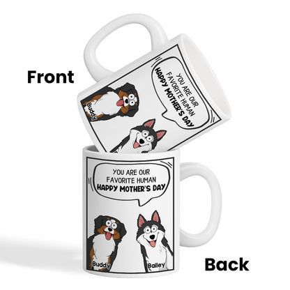 Mom You Are My Favorite Human Happy Mother's Day Conversation Box Gift For Dog Mom Personalized Mug