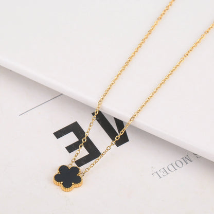 Gold Plated Five Leaf Flower Adjustable Bracelet