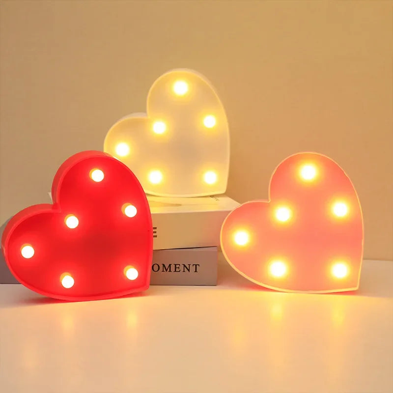 Romantic Heart LED Night Light for Valentine's Day Gift