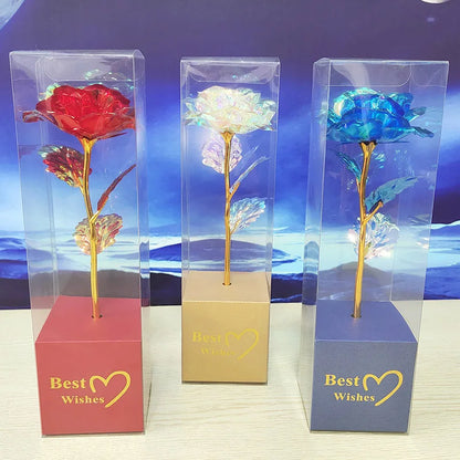 Galaxy Eternal Gold Rose Decorative Flower