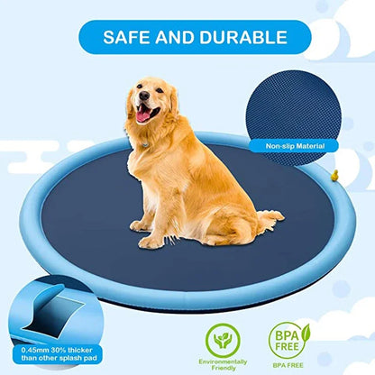 Summer Pet Pool - 150/170cm Inflatable Sprinkler Pad for Dog