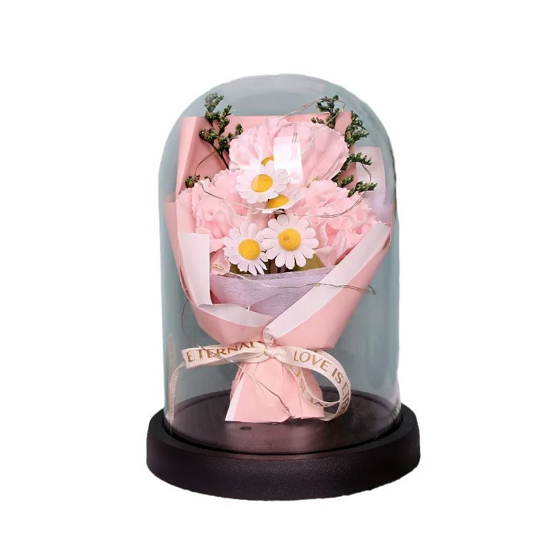 Eternal Rose Starry Glass Dome Decor