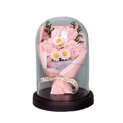 Eternal Rose Starry Glass Dome Decor