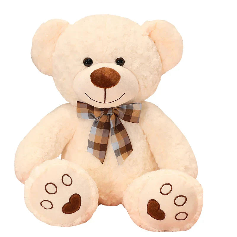 Kawaii Teddy Bear Plush Toy with Bow 25/35cm Soft Stuffed Animal for Gift