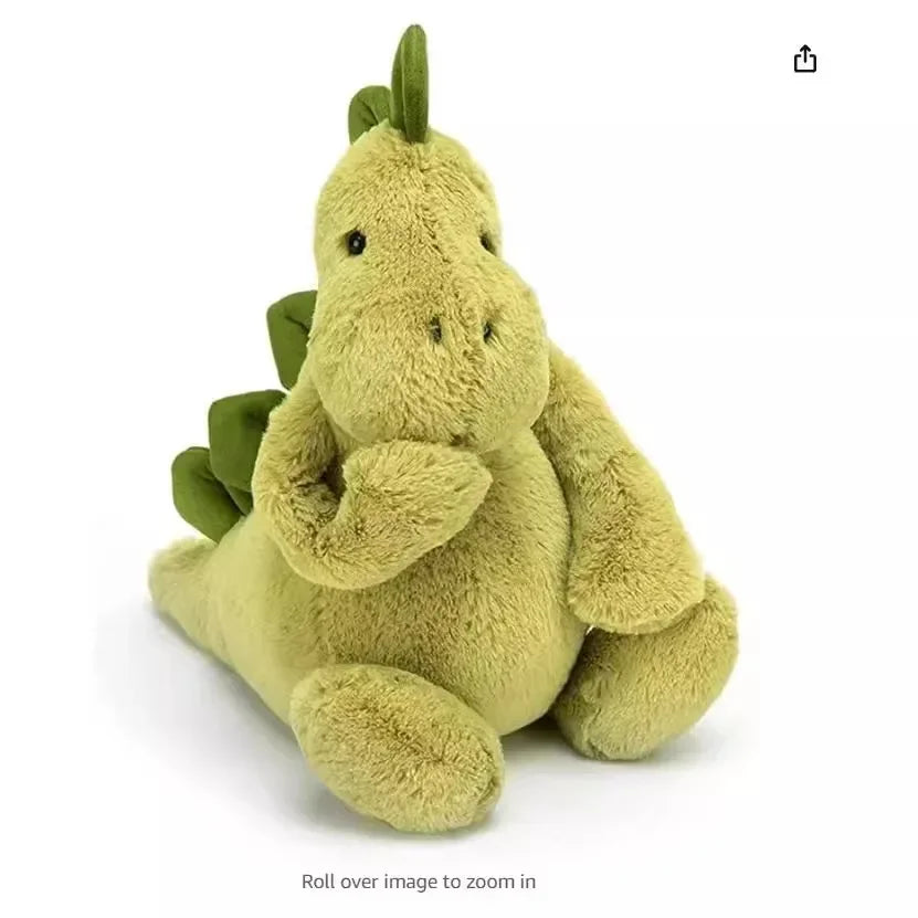 Adorable Green Dinosaur Plush Toy - Soft, Cute, Perfect for Festivals!