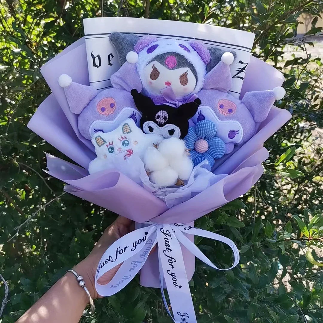 Kuromi Plush Flower Bouquet Soft Toy Gift for Girls