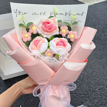 Handcrafted Crochet Rose Bouquet