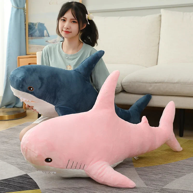 Colorful Shark Plush Pillow