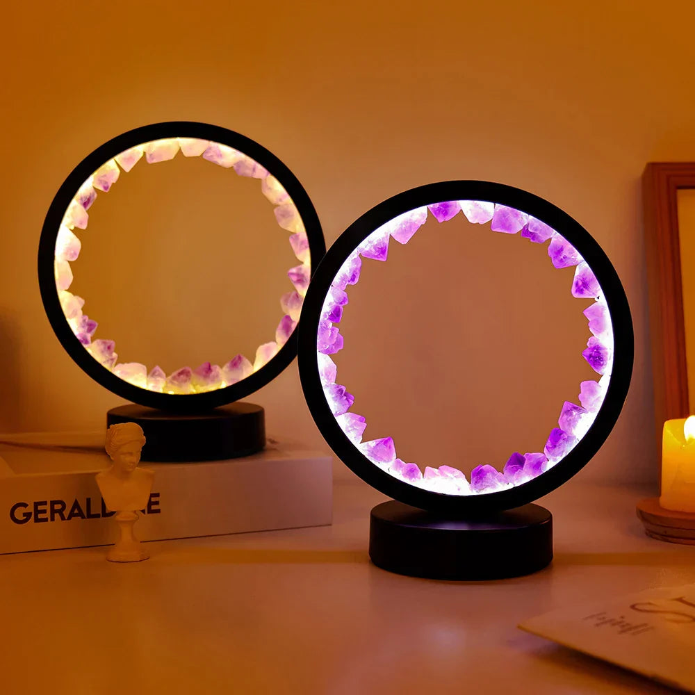 Natural Gemstone Crystal Lamp