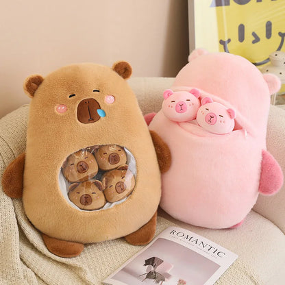 Capybara Squishy Plush Pillow - Adorable Mini Doll for Office Naps