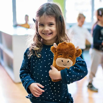 Fluffy Highland Cow Plush Toy - Adorable 7.87 Stuffed Animal Gift