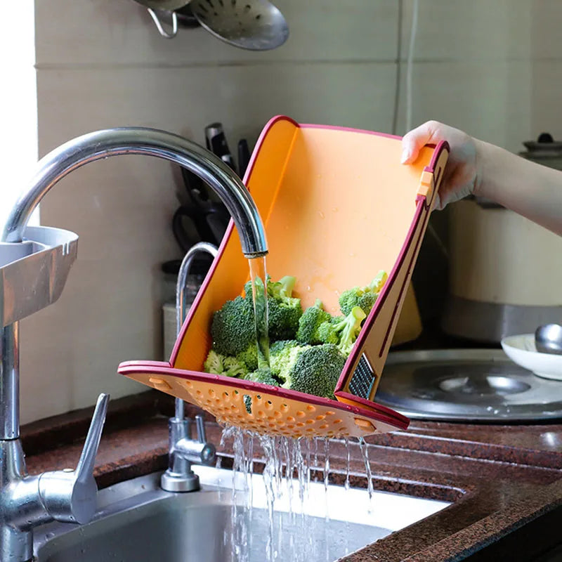 Multifunctional Foldable Cutting Board With Drain