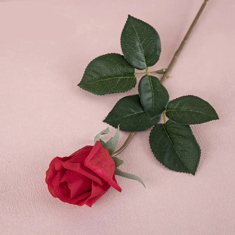 10-Piece Real Touch Moisturizing Rose Bud Artificial Flowers for Wedding and Home Decor