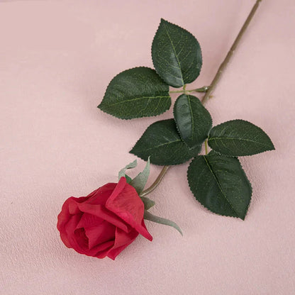10-Piece Real Touch Moisturizing Rose Bud Artificial Flowers for Wedding and Home Decor