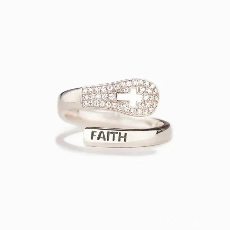 Delicate Adjustable 925 Sterling Silver Ring with Cubic Zirconia