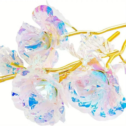White 24K Artificial Roses for Gifts and Decoration