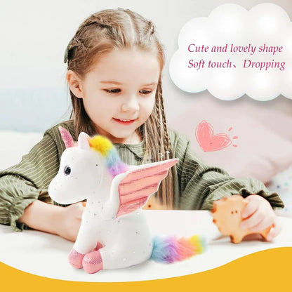 Rainbow Pink Unicorn Plush Soft Stuffed Animal Toy
