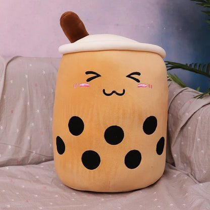 Cute Plush Milk Tea Cup Pillow - Adorable Decorative Toy for All Ages