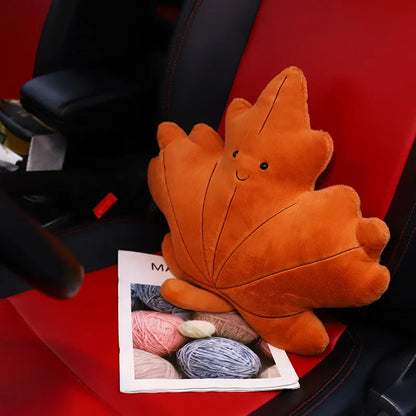 Soft Leaf Plush Pillow Decorative Cushion