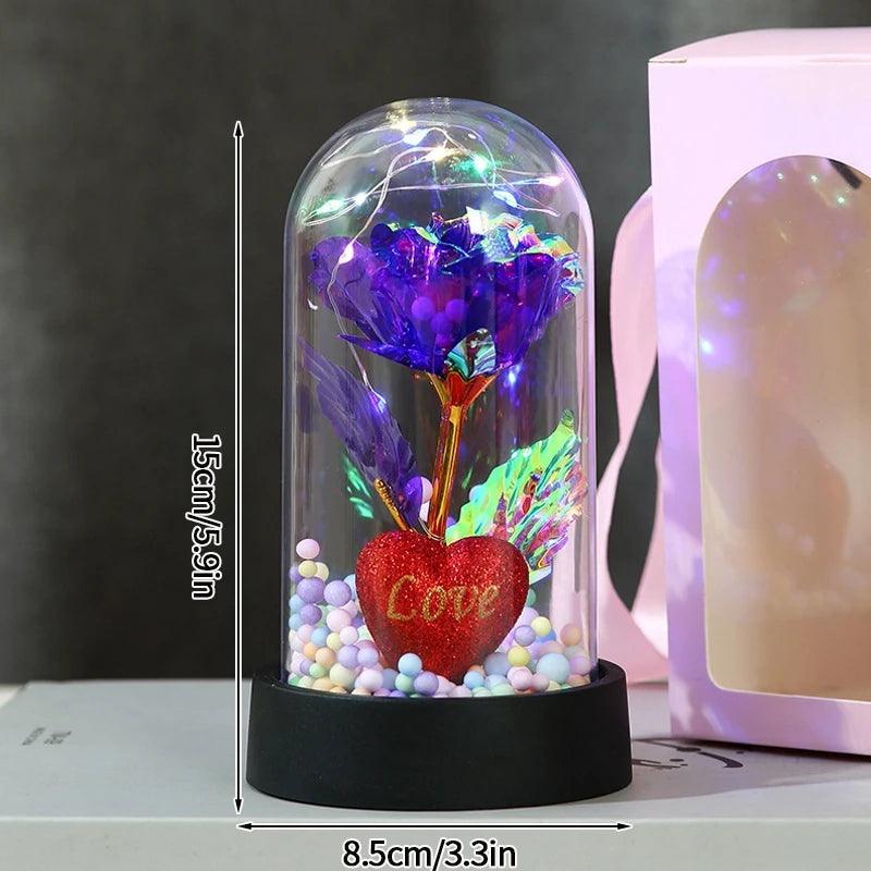 Enchanted Red Rose In Glass Dome