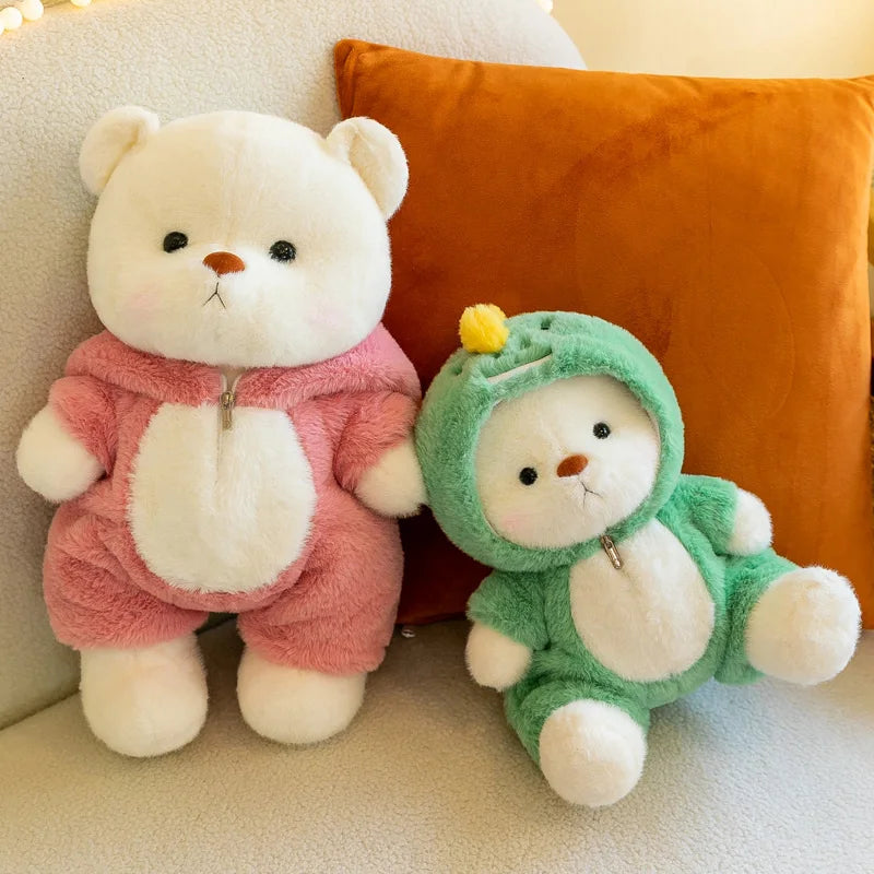 Kawaii Bear Plush Toy - Soft Stuffed Teddy in Suit for Kids and Adults