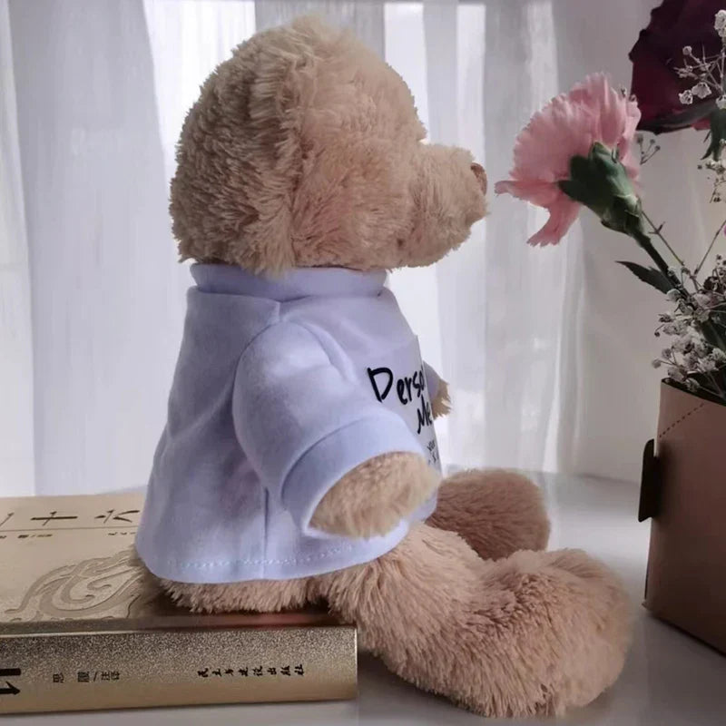 DIY Teddy Bear with Blank White T Shirt 11 Inch