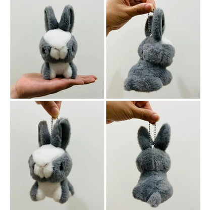 Ultrasoft Plush Bunny Rabbit Toy - Adorable Handbag Pendant for Kids