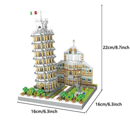 The Leaning Tower of Pisa Euro Constrution Micro Mini Building Blocks