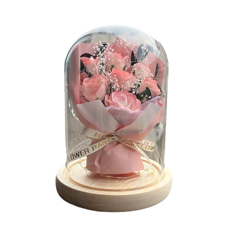 Eternal Rose Starry Glass Dome Decor
