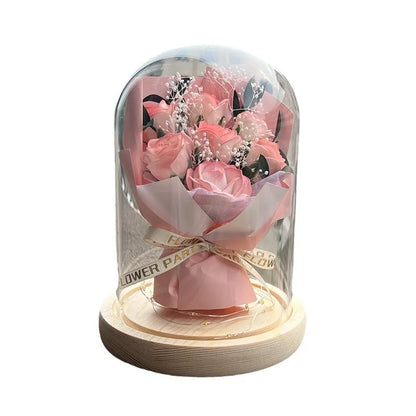 Eternal Rose Starry Glass Dome Decor