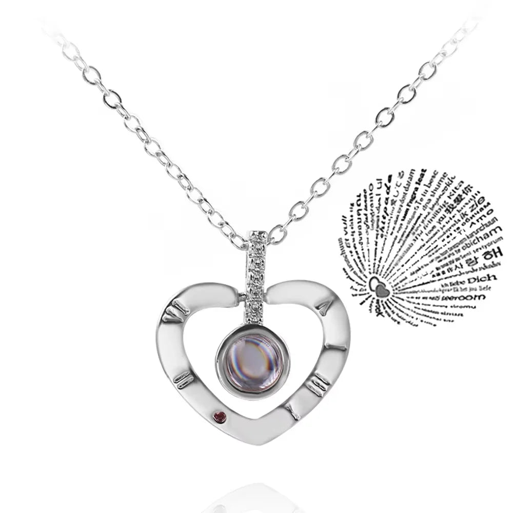 Couple Heart Necklace Symbol of Love
