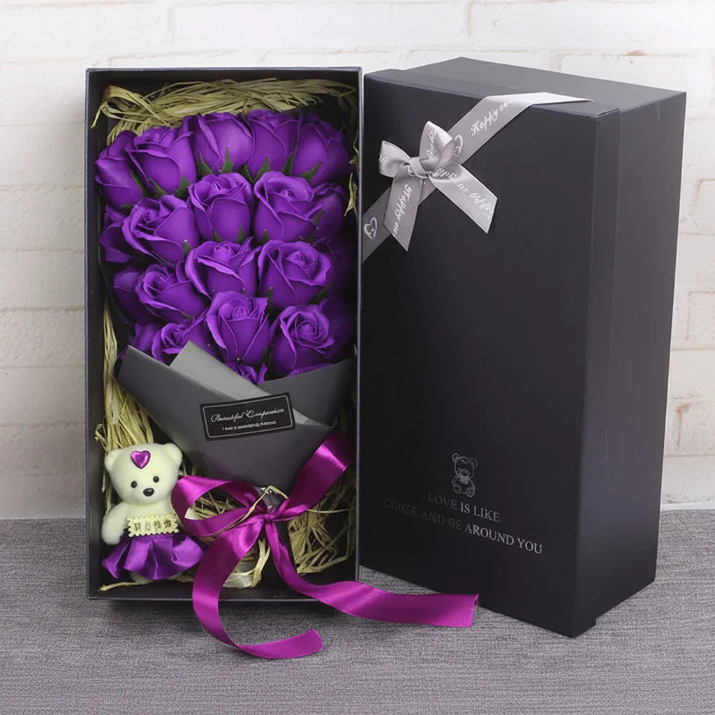 23-Piece Soap Rose Bouquet Gift Box for Birthday, Valentine's Day, and Wedding