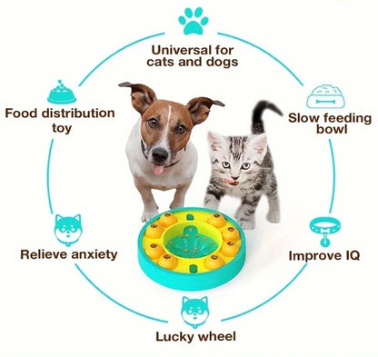 Interactive Dog Puzzle Toy - Spinning Food Dispenser