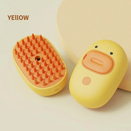 Steamy Pet Brush With Built-In Sprayer