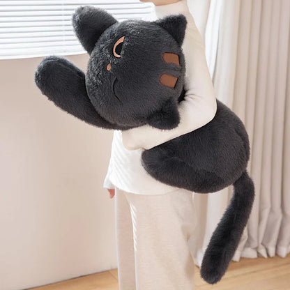 Sleeping Black Cat Plush