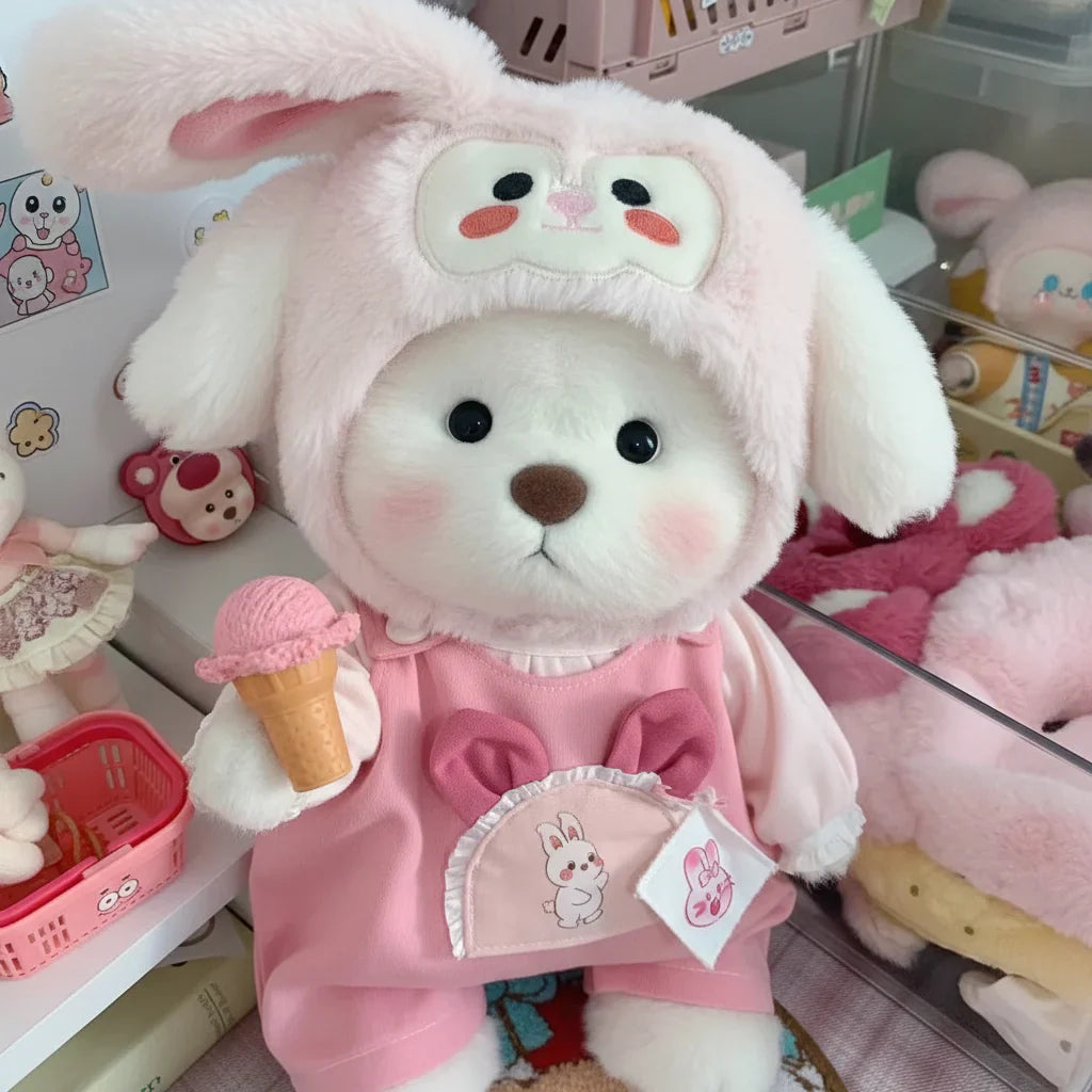 Handmade Teddy Bear Plush Doll with Outfit 30cm