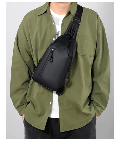 Waterproof Chest Bag With Usb Charging Interface